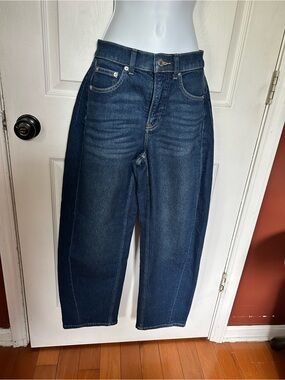 SPANXshape Authentic 360 Barrel Leg Jeans in Blue Size XS NWOT